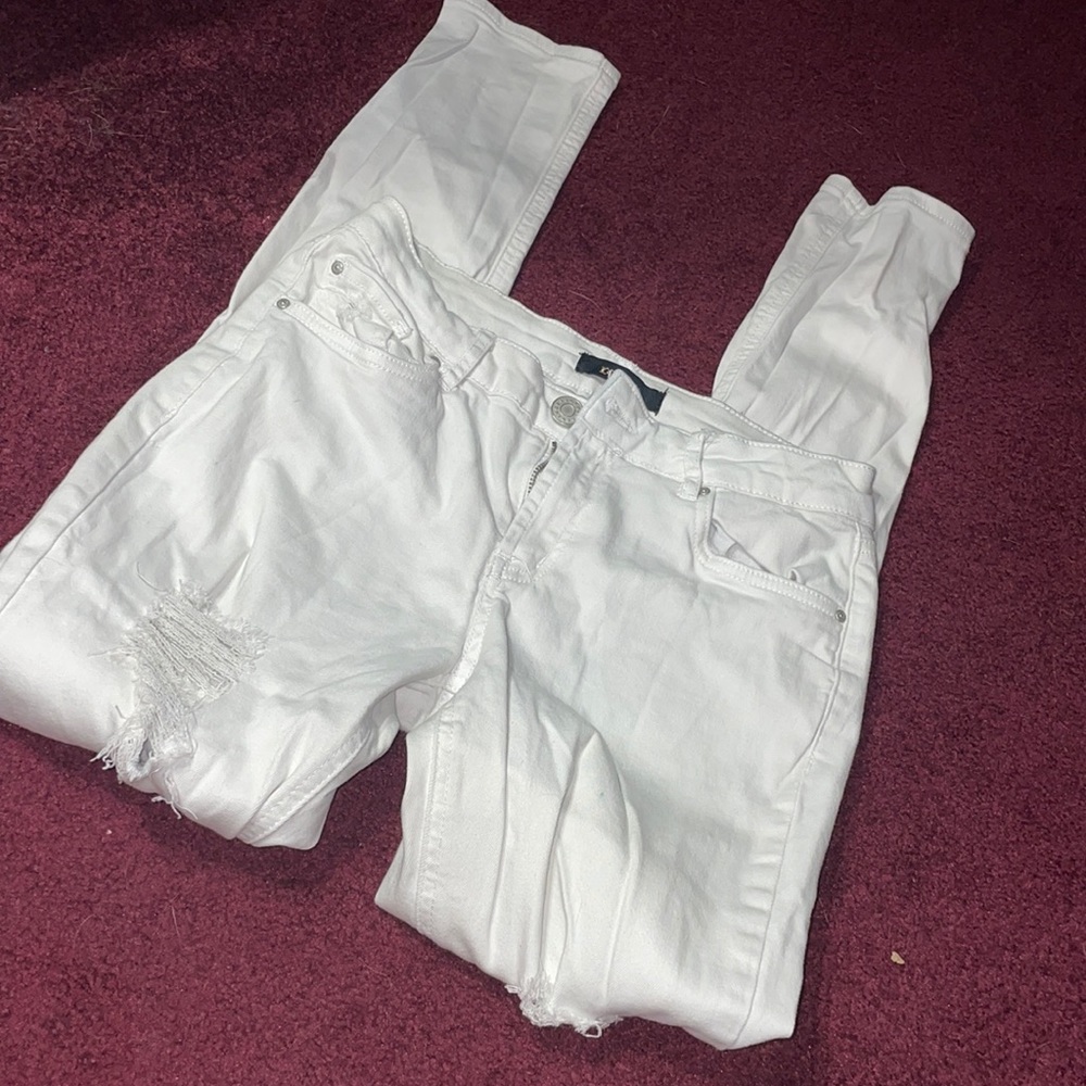 White Ripped Jeans - Picture 2 of 8